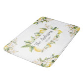 Zitronen und Blume Name der botanischen Blumenfami Badematte (Schrägansicht)