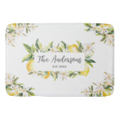 Zitronen und Blume Name der botanischen Blumenfami Badematte (Vorderseite)