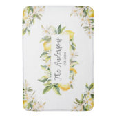 Zitronen und Blume Name der botanischen Blumenfami Badematte (Vorderseite Vertikal)