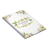 Zitronen und Blume Pflanzenrezeptur Notizblock (Rechte Seite)