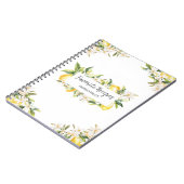 Zitronen und Blume Pflanzenrezeptur Notizblock (Linke Seite)