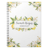 Zitronen und Blume Pflanzenrezeptur Notizblock (Vorderseite)