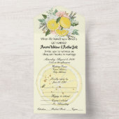 Zitronen und Blume Version 2 All In One Einladung (Innen Boden)