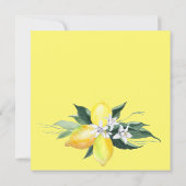 Zitronen und Blume zum Geburtstag Einladung (Rückseite)