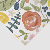 Zitronen und Blumenbotanen Seidenpapier (Detail)