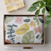 Zitronen und Blumenbotanen Seidenpapier (Geschenk)