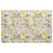 Zitronen und Blumenbotanen Stoff (Fat Quarter (45,7 x 55,9 cm))
