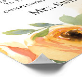 Zitronen und Blumenladen Bar Brautparty Poster (Ecke)