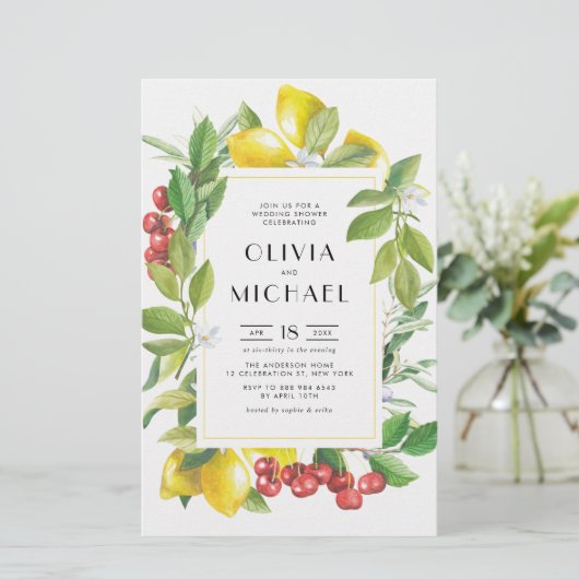 Zitronen und Cranberries Botanischer Polterabend (Stehend Vorderseite)