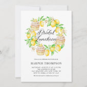 Zitronen und Cupcakes Wreath Summer Bridal Mittage Einladung (Vorderseite)