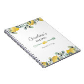 Zitronen und Eukalyptus Rezept Kochbuch Notizblock (Rechte Seite)