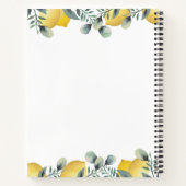 Zitronen und Eukalyptus Rezept Kochbuch Notizblock (Rückseite)