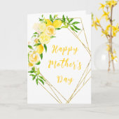 Zitronen und Foliage Happy Mother Day Karte (Gelbe Blume)