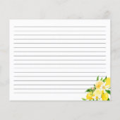 Zitronen und Folienkarte (Rückseite)