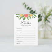 Zitronen und Grapefruitwünsche für Braut und Bräut Einladungspostkarte (Stehend Vorderseite)
