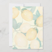 Zitronen- und GrünBaby-Dusche Einladung (Rückseite)