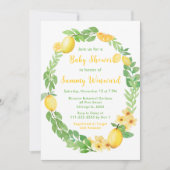 Zitronen- und GrünBaby-Dusche Einladung (Vorderseite)