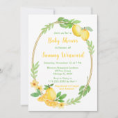 Zitronen- und GrünBaby-Dusche Einladung (Vorderseite)