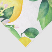 Zitronen und Grüne Blätter Dekoupage Muster Seidenpapier (Detail)