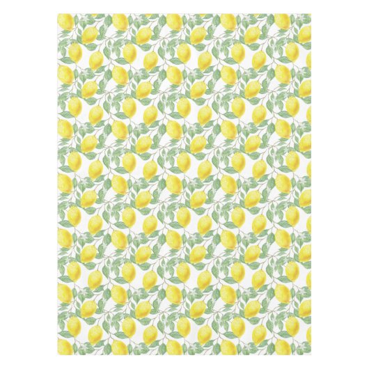 Zitronen und grüne Blätter Tischdecke (Vorderseite)