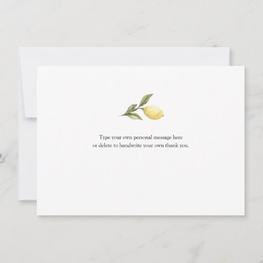 Zitronen und Grüne Vielen Dank (Rückseite)