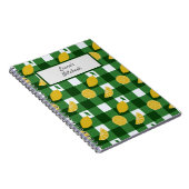 Zitronen und grüner Gingham Notizblock (Rechte Seite)