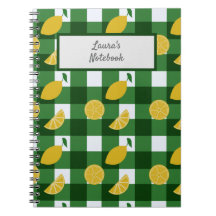 Zitronen und grüner Gingham