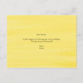 Zitronen und Grünpflanzen werden Sie meine Bridesm Ankündigungspostkarte (Rückseite)