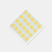 Zitronen- und Hellblaue Sommer-Servietten Serviette (Ecke)