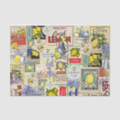 Zitronen- und Lavendelgewebe Seidenpapier (Vorderseite)