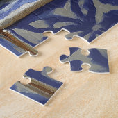 Zitronen und Lavender Blue Tile Stillleben Puzzle (Seite)