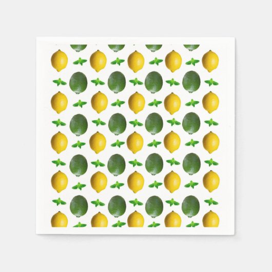 Zitronen und Limes Napkins Serviette (Vorderseite)