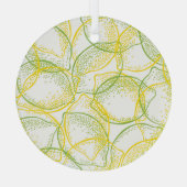Zitronen und Limes: Neues Muster. Ornament Aus Glas (Rückseite)