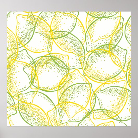 Zitronen und Limes: Neues Muster. Poster (Vorne)