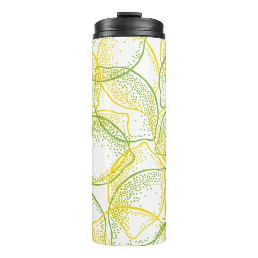 Zitronen und Limes: Neues Muster. Thermosbecher (Vorderseite)
