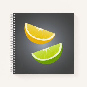 Zitronen- und Limettenspiralblock Notizblock
