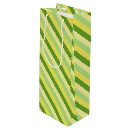 Zitronen und Limon Geschenktüte Für Weinflaschen (Vorderseite Schrägansicht)