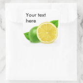 Zitronen und Limon Quadratischer Aufkleber (Tasche)