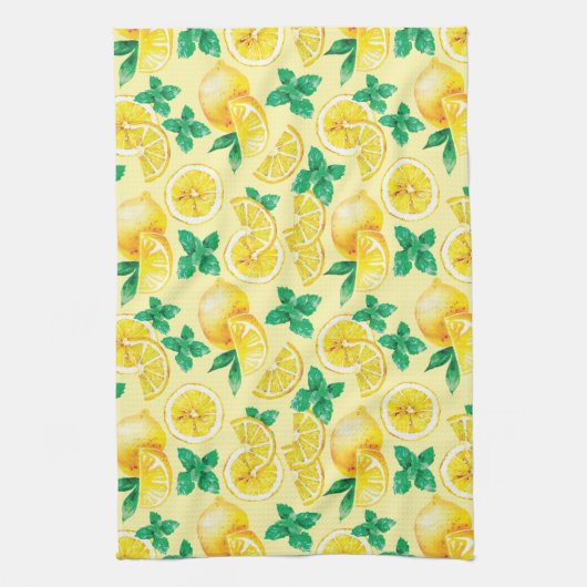 Zitronen und Limonade Geschirrtuch (Vertikal)