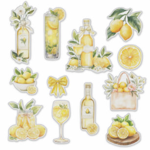 Zitronen und Limoncello Hauptpresse Brautparty Aufkleber
