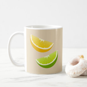 Zitronen- und Limonen-Zitrus-Kaffeetasse als Gesch Kaffeetasse