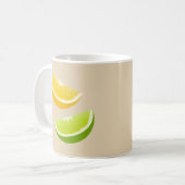 Zitronen- und Limonen-Zitrus-Kaffeetasse als Gesch Kaffeetasse (Vorderseite Links)
