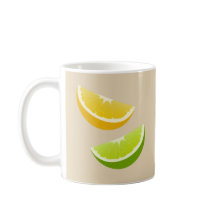 Zitronen- und Limonen-Zitrus-Kaffeetasse als Gesch
