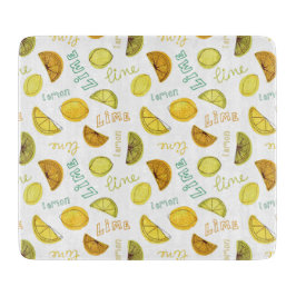 Zitronen und Limones Fruchtmuster Schneidebrett