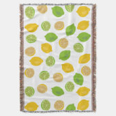 Zitronen und Limones Muster Decke (Vorderseite Vertikal)