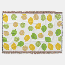Zitronen und Limones Muster Decke