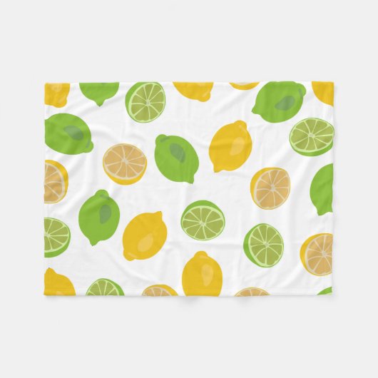 Zitronen und Limones Muster Fleecedecke (Vorderseite (Horizontal))