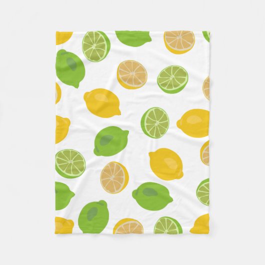 Zitronen und Limones Muster Fleecedecke (Vorderseite)