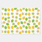 Zitronen und Limones Muster Geschenkpapier Set (Vorderseite 3)