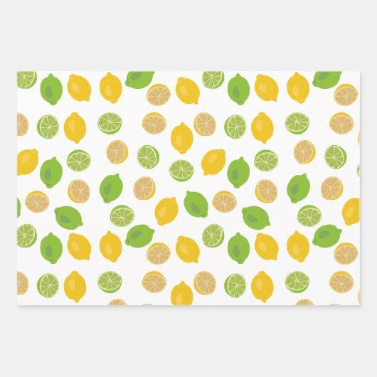 Zitronen und Limones Muster Geschenkpapier Set (Vorderseite 3)
